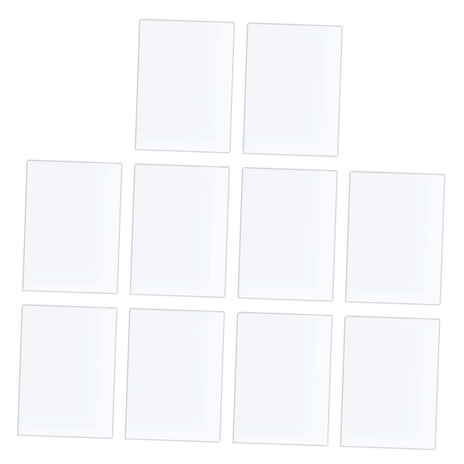 10Pcs Clear Acrylic Sheets Plexiglass Sheets Multifunctional Crafting Supplies 2mm Thick Acrylic Boards for Display Projects