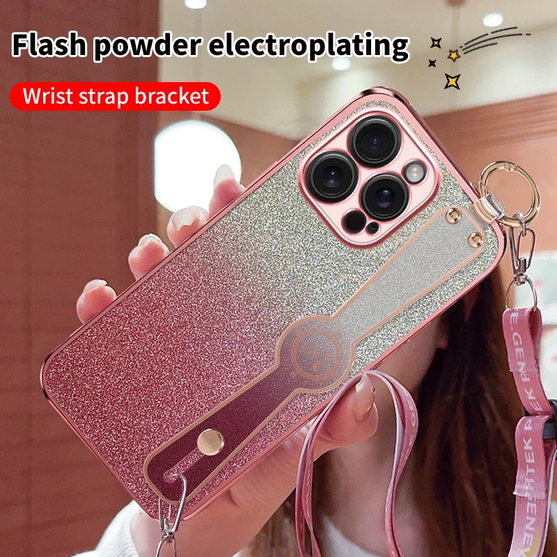 Versatile Wrist Strap Rope Lanyard Phone Case with 5G Compatibility