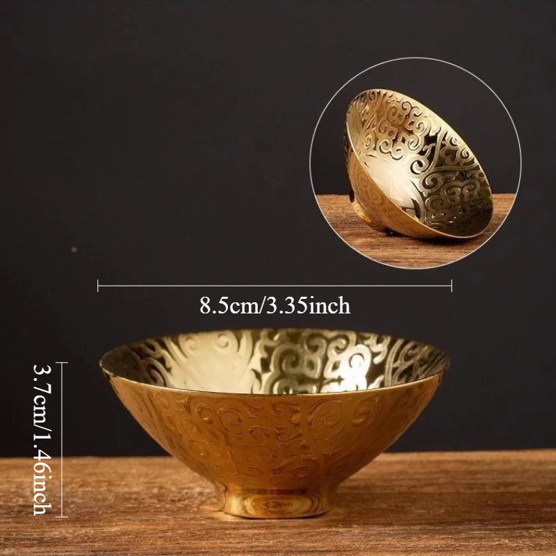 75ml Gilded Master's Cup Ceramic Teacup Household High-end Bamboo Hat Cup Tea Set Accessories Pu Erh Tea Green Tea Cup