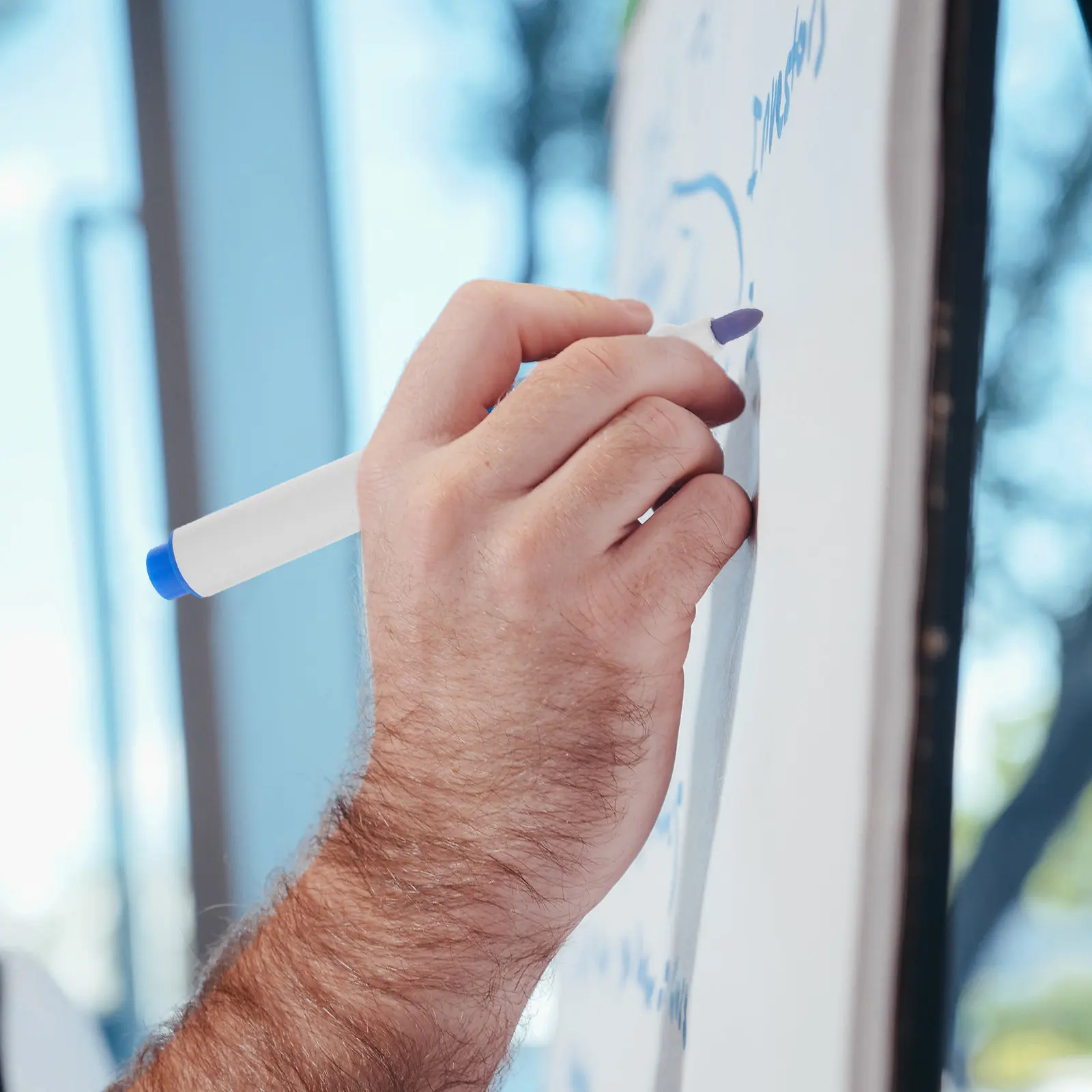 7Pcs 화이트보드 마커 드라이 지우개 펜 편안한 그립감 오래 지속되는 필기 내구성 눈에 좋은 잉크 교실 사무실 학습 노트용