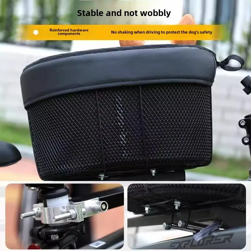Mountain Road Bike Front Dog Seat Pet Bicycle Basket Products Portable Cat Dog Carrier Travel Accessories Removable Pet Travel