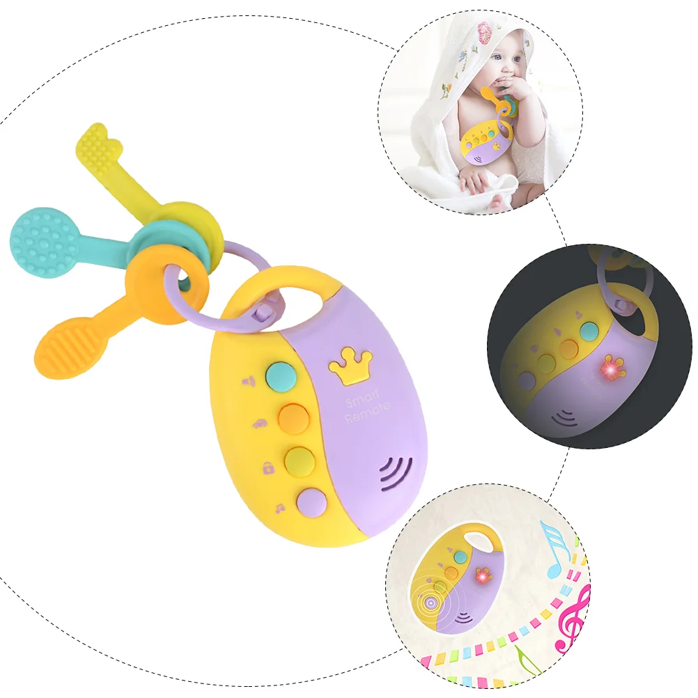 

Infant Toys Early Education Puzzle Colorful Sound Flashing Musical Funny Baby Car Key with Teether Children Gift Simulation