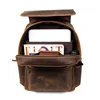 NASVA Genuine Leathe Men's Backpack Vintege  Hiking Backpack Casual  School Backpack  Coffee Business   For 15.6 In Laptop  Bag 6