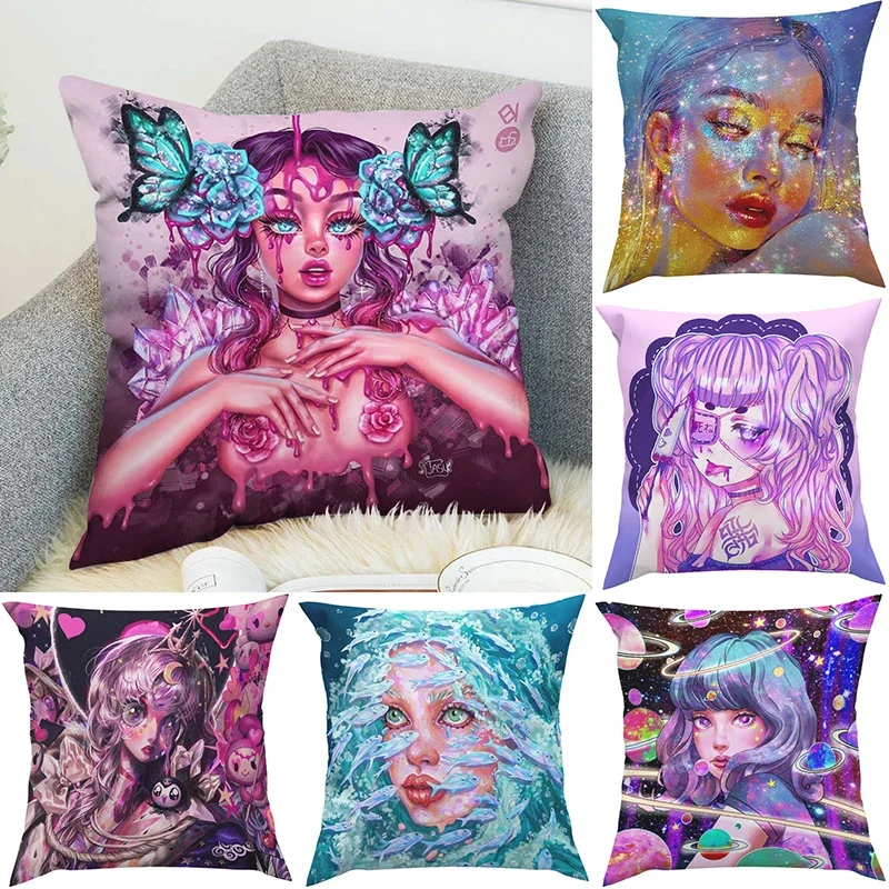 

Eunpyon Art Pilow Cases Decorative Pillowcase 40x40 Sleeping Pillows Cushion Cover 45x45 Cushions Covers Car Decoration Pillow