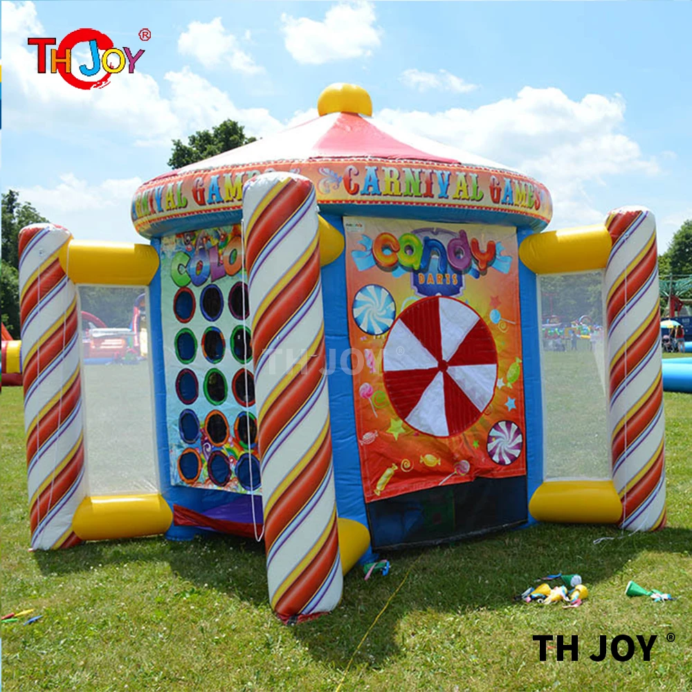 free shipping new games inflatable carnival game, new design 5 in 1 inflatable carnival sport game for children 3