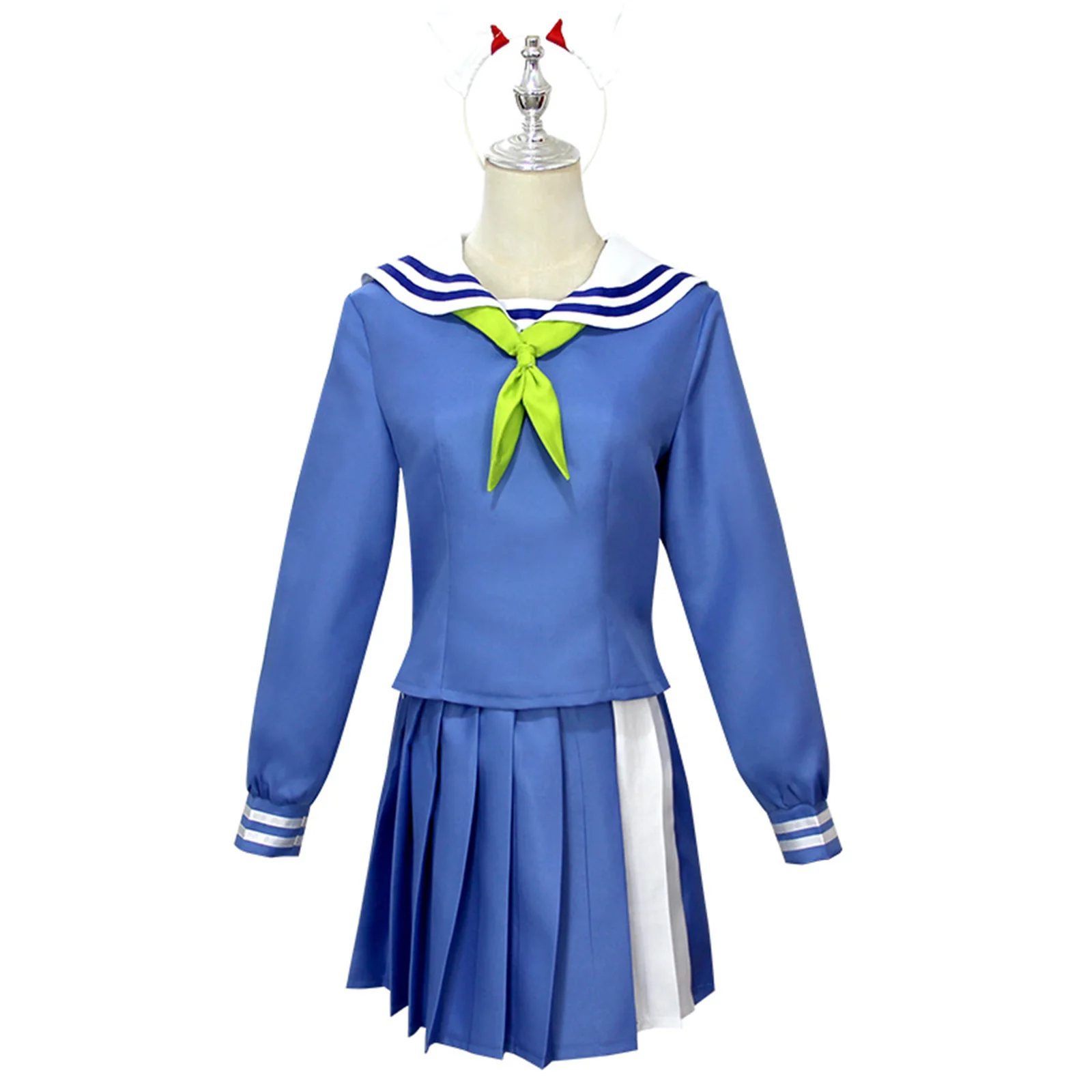 Arquivo azul kasumizawa miyu cosplay traje anime batalha marinheiro terno  loli meninas escola vestidos natal dia