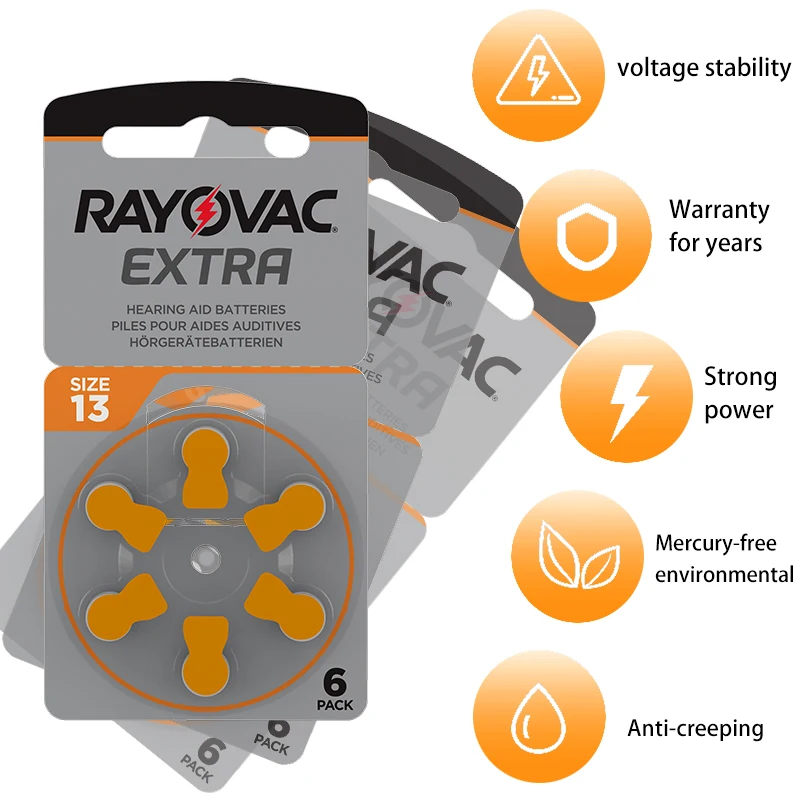 60 PCS A312 Rayovac Extra Performance Hearing Aid Batteries 1.45V 312 312A  A312 PR41 Zinc Air Battery For ITC RIC Hearing Aids - AliExpress