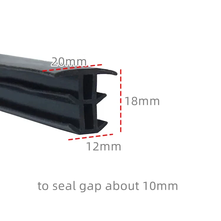 Description Picture 3 of itemCustom Rubber T Strip for Solar Photovoltaic Bracket Metal Cable Trench Cover Monocrystalline Solar Panel Sealing Black