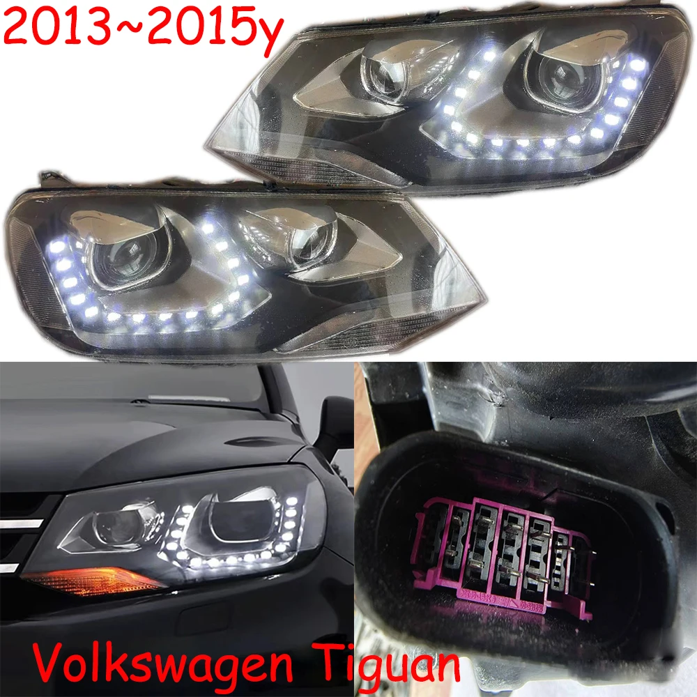 

car accessories bupmer head light for Volkswagen Tiguan headlight daytime light 2013~2015y fog for VW Tiguan taillight