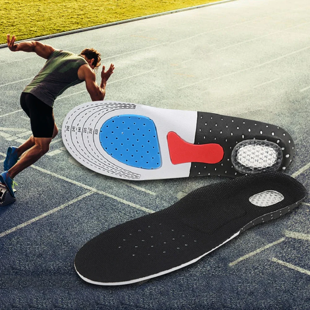 Silicone Arch Support Shoes Insoles Breathable Orthotic Cushion Inserts (L)