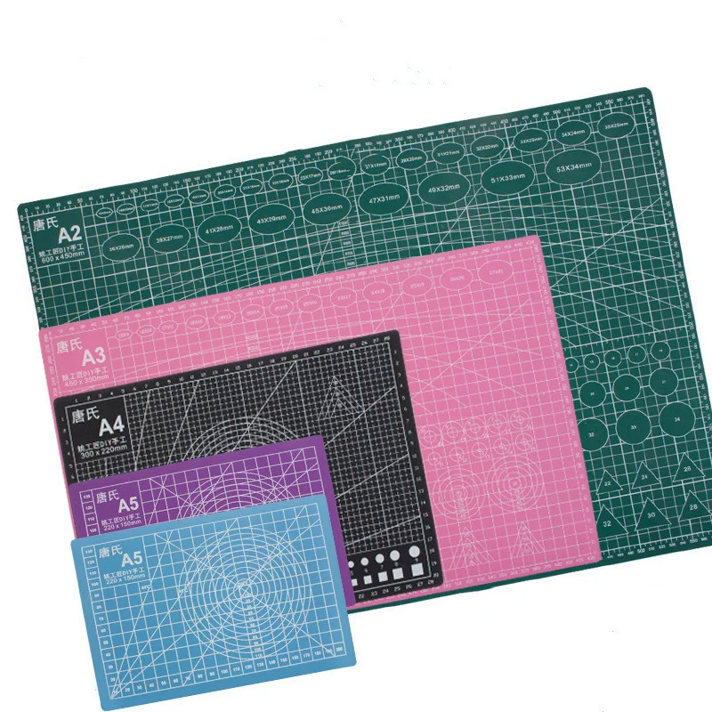 A2/3/4/5 Double-Sided cutting mat Grid Line Self-Healing Workbench Patchwork Cut Pad DIY Knife Engraving Leather Cutting Board a2 cutting board grid line self healing cutting board craft card multicolor double sided desktop manual cutting pad 60 45cm