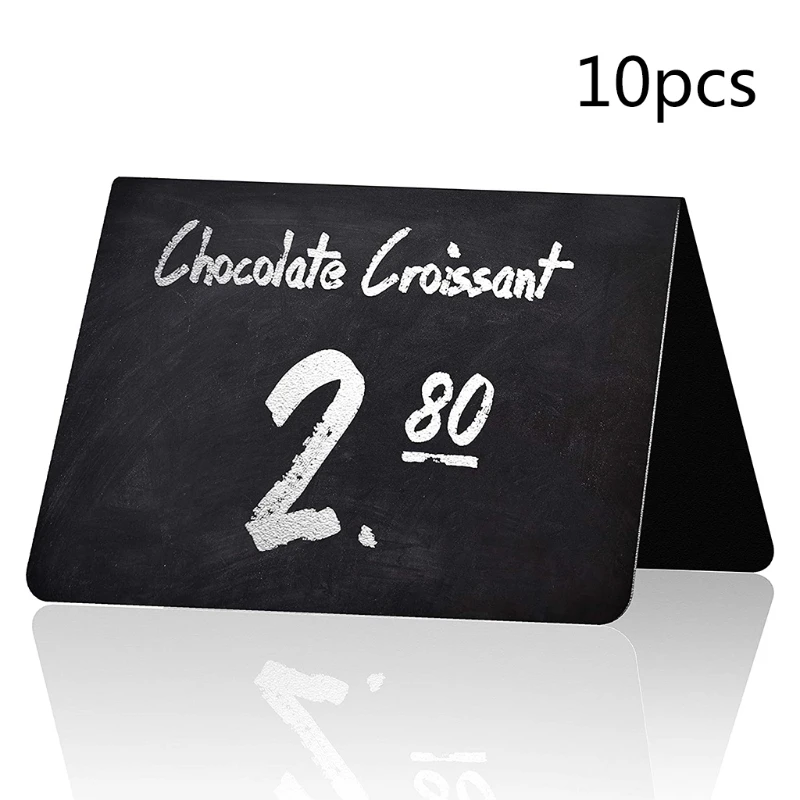 

10pcs Mini Chalkboard Signs Mini Standing Blackboards Message Board Erasable Rectangle Acrylic Chalkboards for Parties