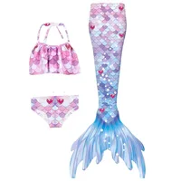 N8O8 Girls Mermaid Tails Swimsuit Kids Mermaid Costumes Mermaid Dress Swimming Pool Bikini Swimwear Princess Cosplay Costume N8O