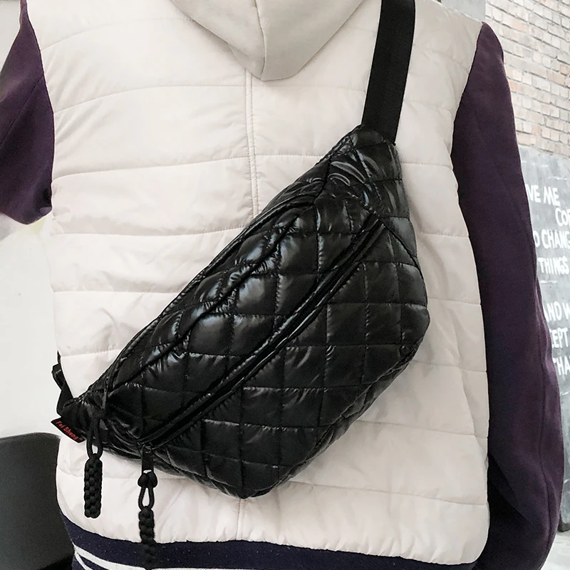 Men's and women's chest bags, waist bags, adjustable shoulder straps, casual crossbody bags, suitable for daily commuting