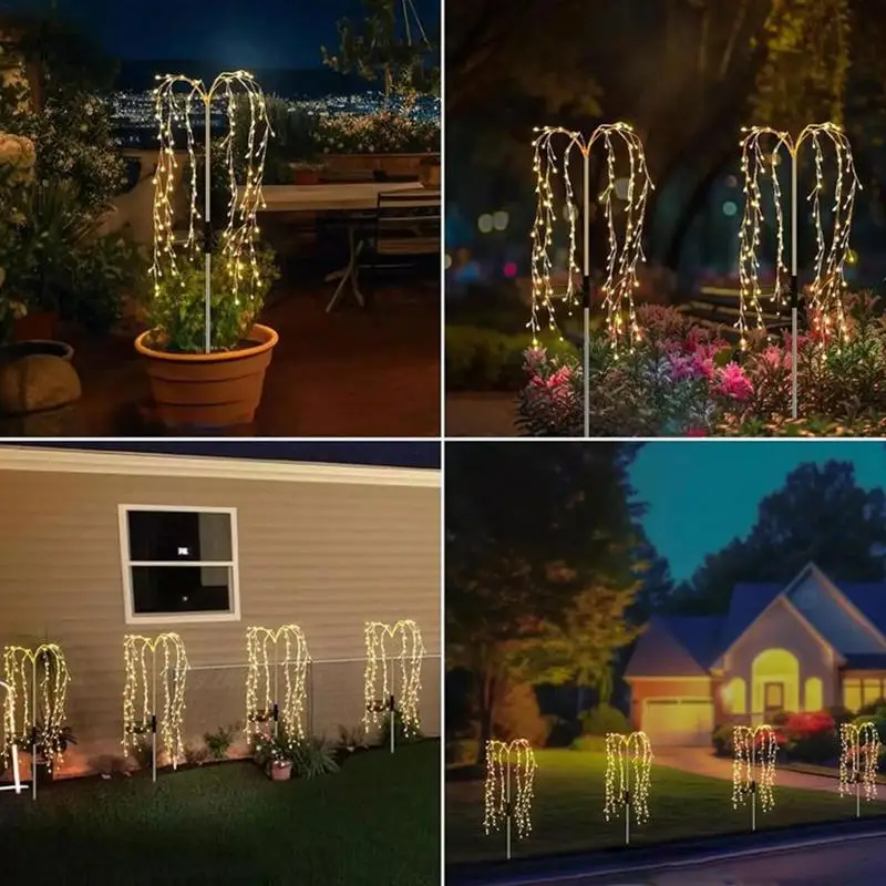 Solar Firefly Lights 160 LED Fairy Garden Lights Waterproof Decorative Landscape Lamp Swaying Solar Firefly Lights Outdoor 5