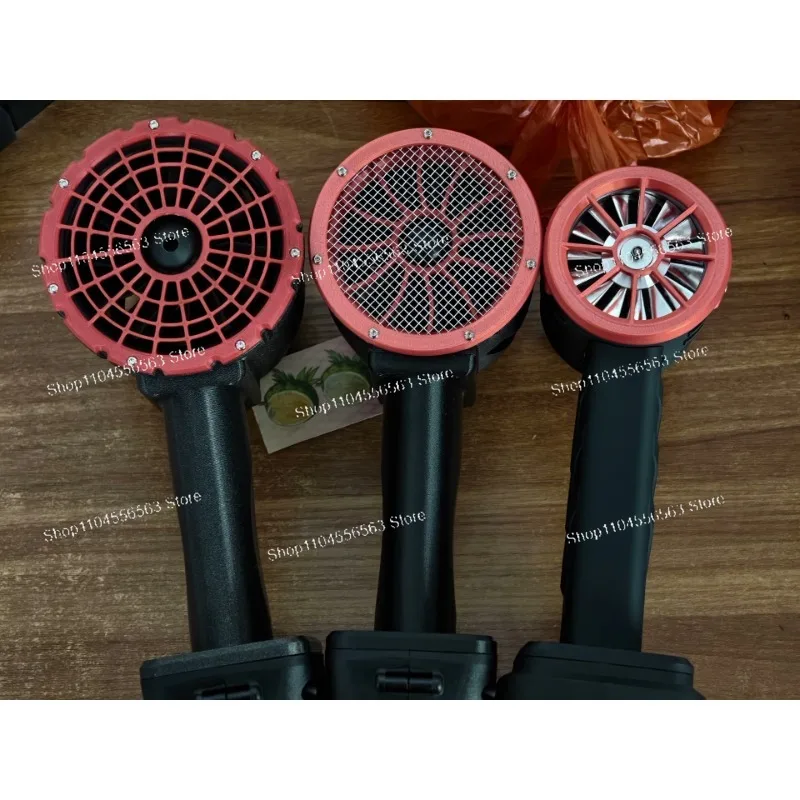 64mm 초고출력 폭력적인 2kg-2.3kg 추력 먼지 제거 야외용 팬, 레드 및 블랙 색상 구성, 배터리 없음