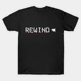 

Ретро футболка Rewind 80S в стиле унисекс, хлопковая модная одежда для пары