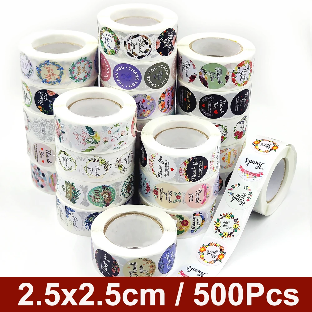 

Sticker Label Roll 500pc | Thank You Stickers Seal Labels | Food Label Sticker | Birthday | Christmas | Gift