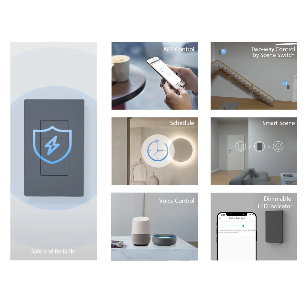 SONOFF M5 SwitchMan Smart Wall Switch 120 Type Push Button Switch 1/2/3 Gang Smart Home Wall Panel APP Remote Control Support R5
