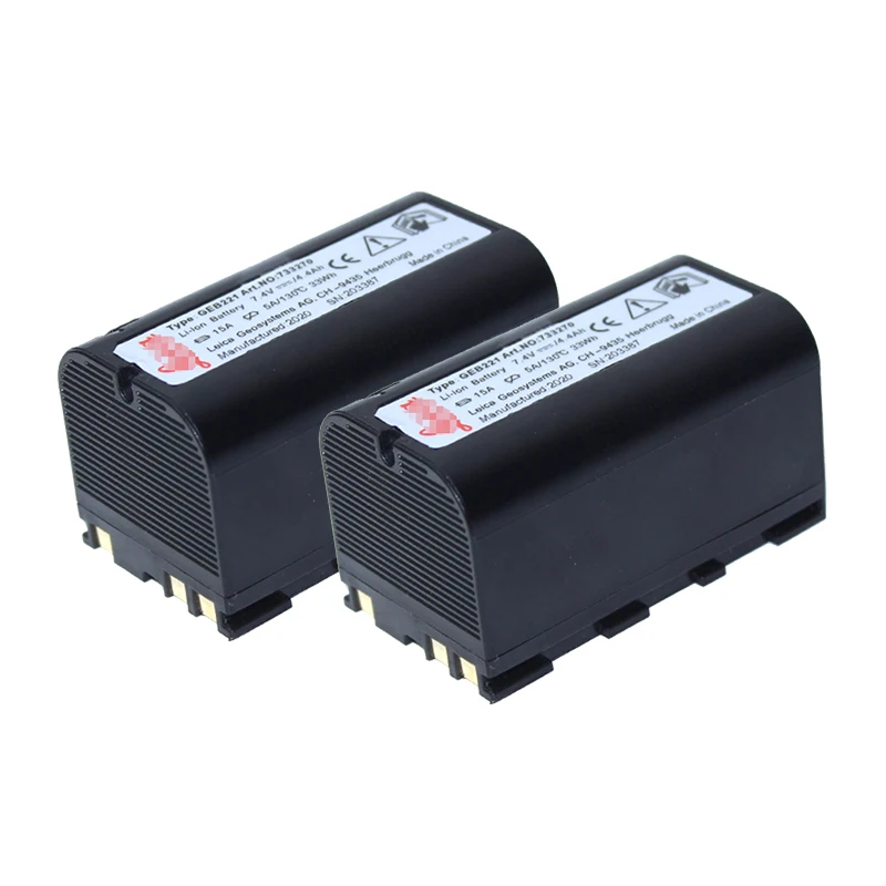 

(2PCS) 7.4V 4400mAh GEB221 Battery for Lei ca Total Station GPS All System 1200 and Piper 100/200 Lasers Li-ion Battery GEB221