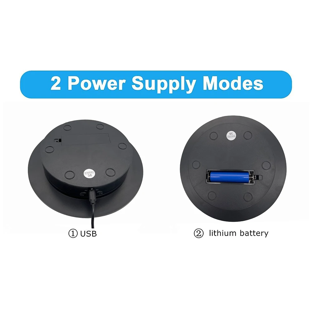 Rotating Display Stand Motorised Three Speeds Turntable Rotating Holder USB Power Supply Rotating Shooting