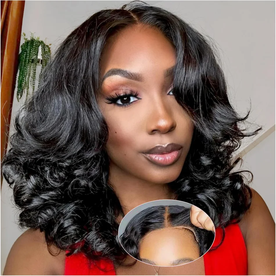 Bob Wig 5X5 Hd Lace Closure Wig Short Glueless Body Wave Human Hair Wigs 13X6 Hd Lace Wigs 220 Density 8 16 Inch For Black Women