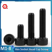 

M1.4 M1.6 M2 M2.5 M3 M4 M5 M6 M8 Black Grade 12.9 Steel Hexagon Hex Socket Head Cap Allen Screw Bolt L=2-80mm