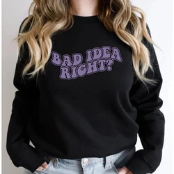 Bad Idea Right Sweatshirt Oli-via Guts Album Sweatshirts Album Songs Merch Women Hoodies Long Sleeve Pullovers Gift for Fans
