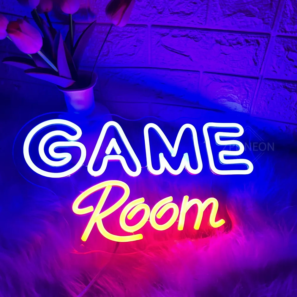 Neon Light Led Sign Game Room Decor Bedroom Game Zoom Gamer Neon Sign ...