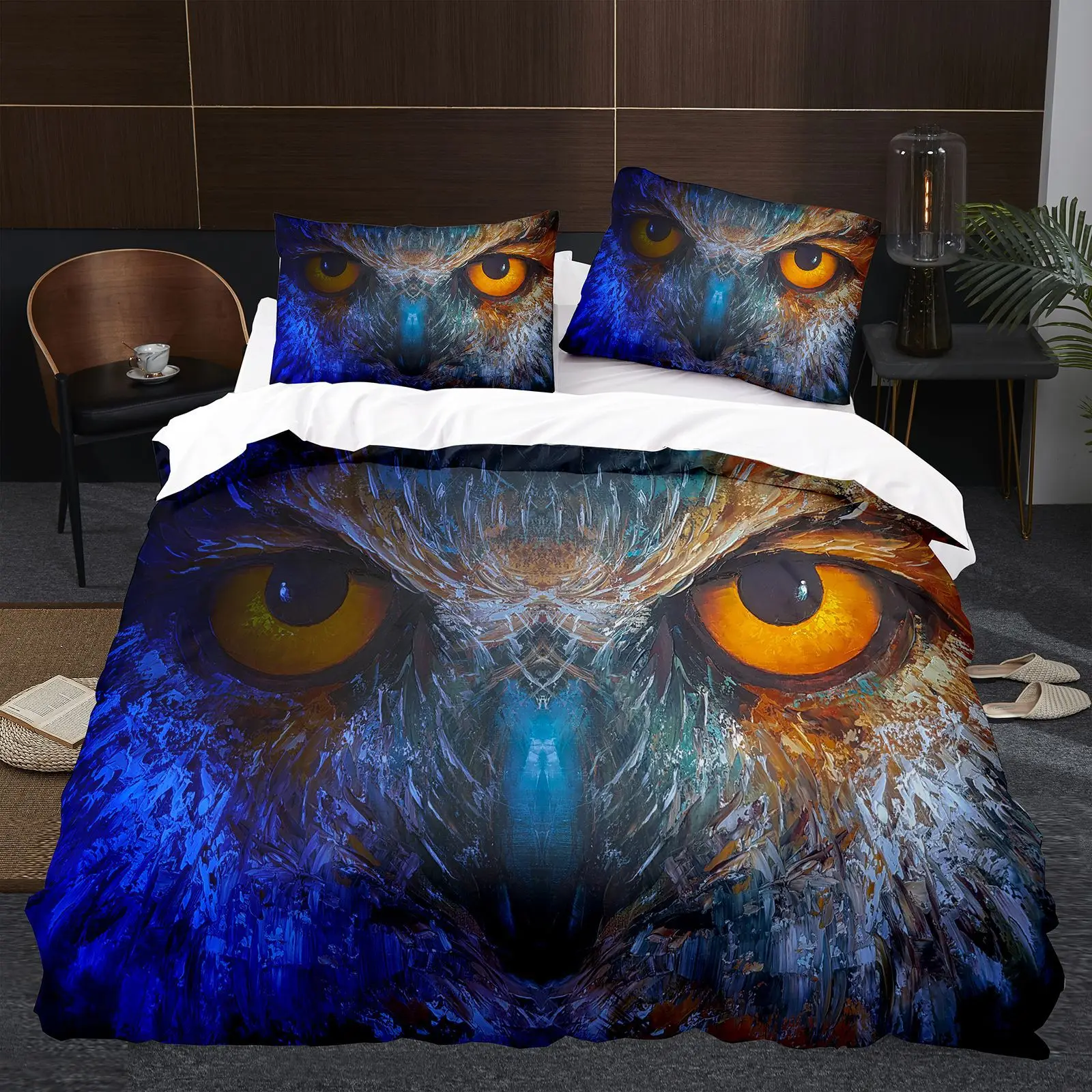 Queen Size Owl Bed Set Owl Comforter Owl Boys Youth Duvet Cover