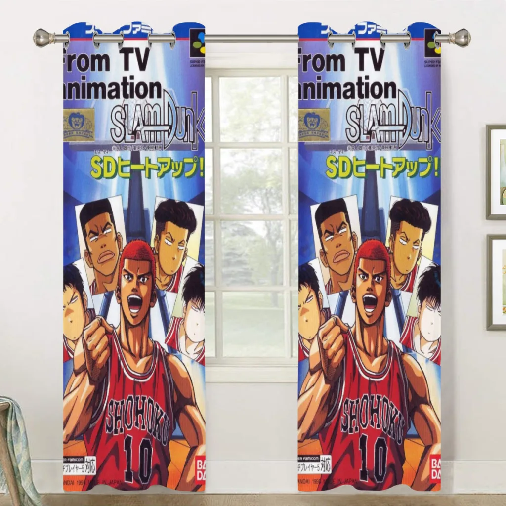 Slam Dunk Shading Curtains  for Living Room Decoration Window Curtain 2 PC  4