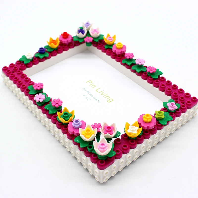 MyGiftHome DIY Floral Building Block Photo Frame