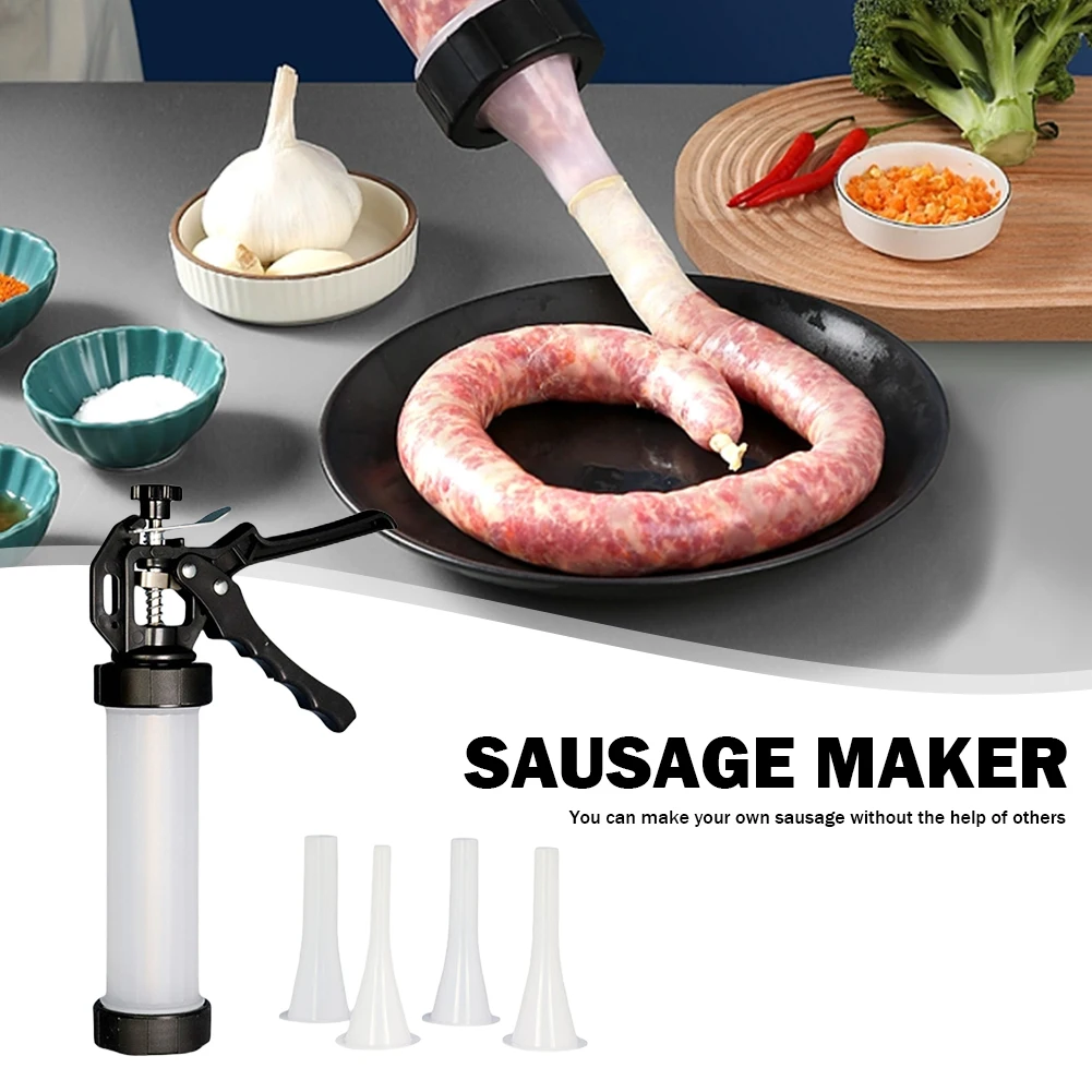 Manual Homemade Sausage Stuffer Meat Fillers Machine 1set Sausage Gadgets Kitchen Tools Syringe Manual Maker