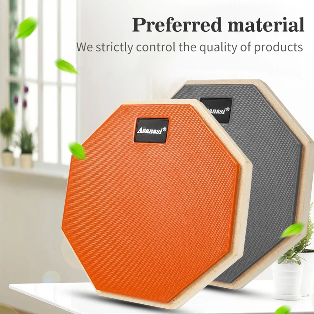 Practice Drum Pad Set 8 Inches Pad with Stand Drum Sticks Carrying Bag For Beginners Building Skill At Home Silent Practice
