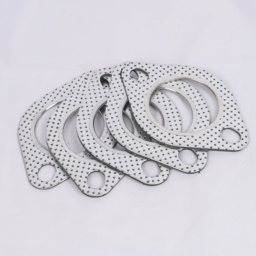 1/5pcs Car Exhaust Downpipe Flange Gasket 51/55/60/63/70/76mm Exhaust Pipe Intake Tube Gasket 2.0/2.16/2.36/2.5/2.75/3.0 inch