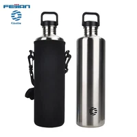 FEIJIAN 2L Stainless Steel Water Bottle Portable Cycling Sports Water Bottle Leakproof BPA Free Large Capacity with Bottle Bag