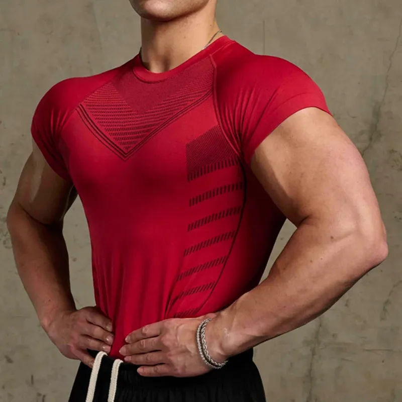 2025 الرجال بلون تي شيرت رياضي صيف جديد رياضة اللي...
