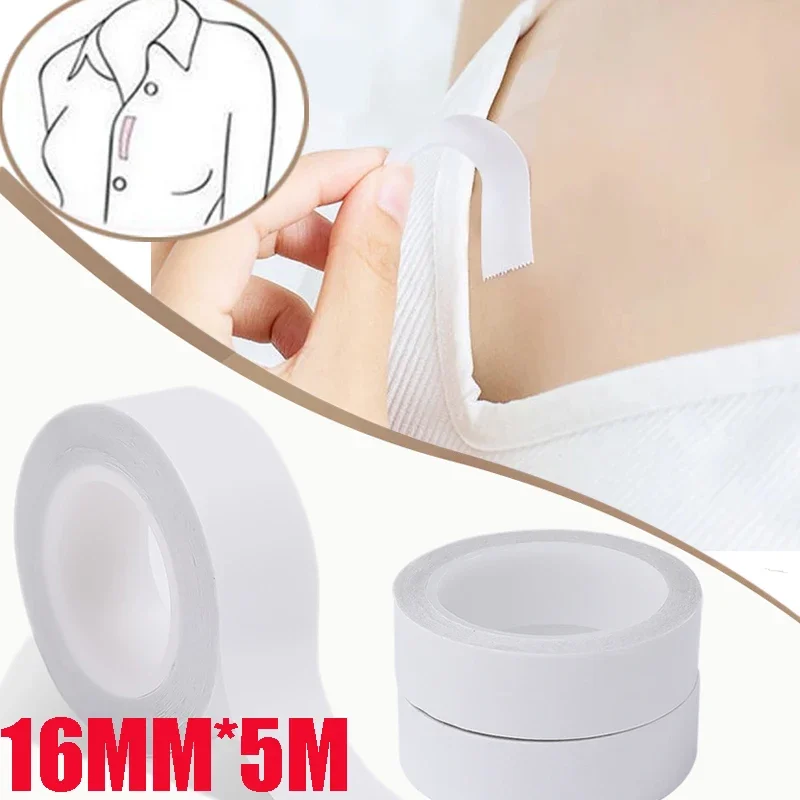 

5m Double Sided Body Tape Self Adhesive Breast Bra Strip Clothes Dress Shirt Secret Sticker Safe Transparent Clear Lingerie Tape