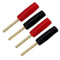 20PCS 2mm Gold Plated Screw Type Small Banana Plug Pin Audio Speaker Cable Connector Copper Straight Male Connector 6