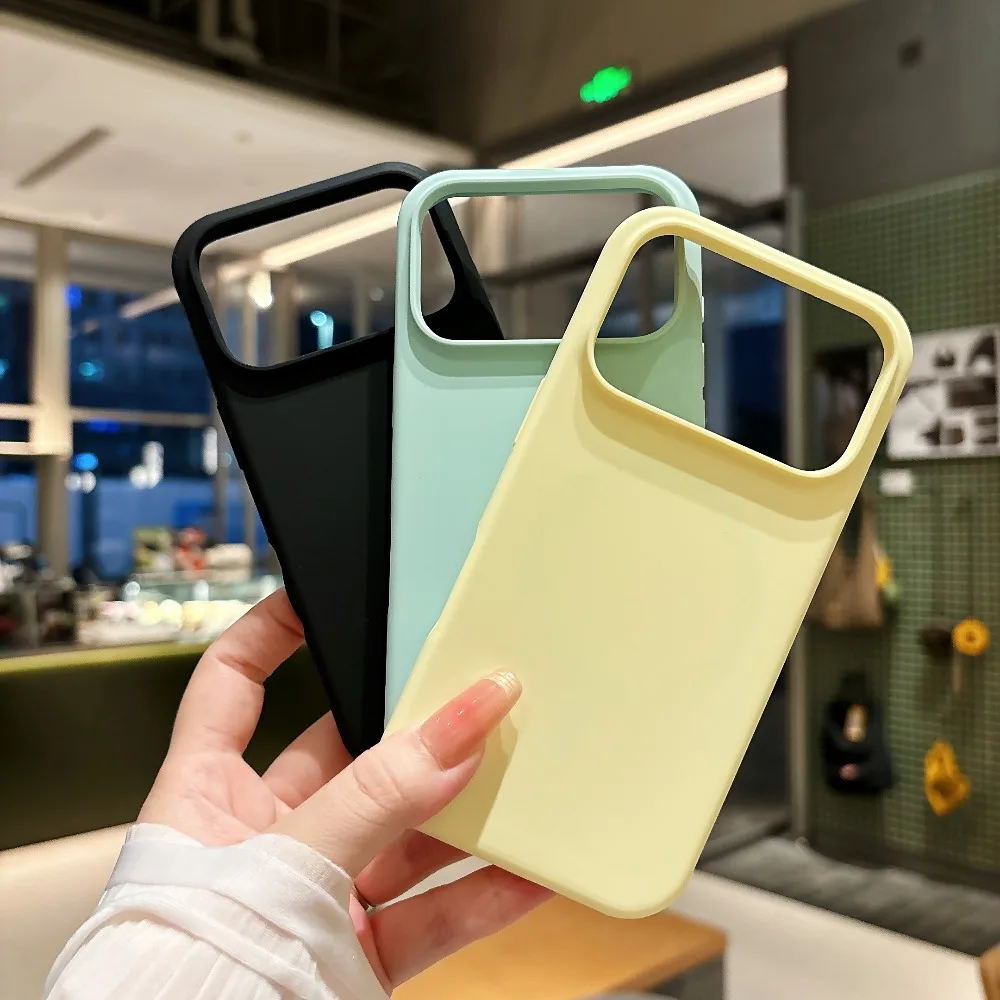 Funda de color caramelo para iPhone 17, 16, 15, 14 Pro Max, Air Plus, 12, 13 y 11, silicona líquida suave, fina y a prueba de golpes_voghion.com