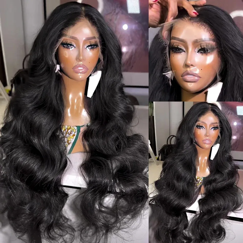 40 Inch 13x6 HD Transparent Lace Frontal Wig Body Wave Wigs Human Hair 2