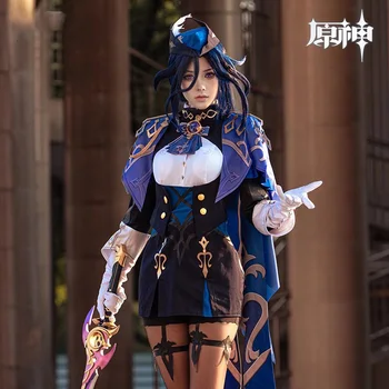 Clorinde Dueling agents Cosplay Costume Genshin Impact Anime Party battle Suit H