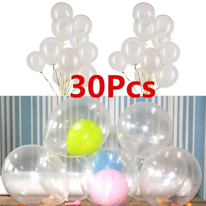 

30Pcs Transparent Latex Balloons Birthday Wedding Party Decor Birthday Decoration Baby Shower Decorations 2023 Party Decoration