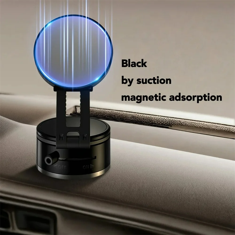 Suction Cup Magnetic Phone Holder Double Sided Adjustable Car Navigation Bracket Rotation Multi-functional Adsorption Bracket