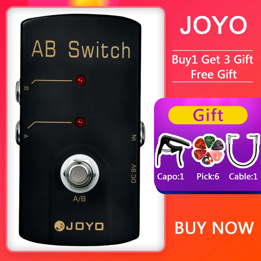 

JOYO JF-30 AB SWITCH Guitar Effect Pedal Guitar Pedal Tone Loss Diagnose A/B Test Between Two Output Effect Pedals True Bypass