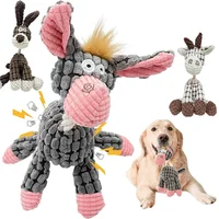 Stuffed Animal Plush Dog Toy with Squeakers Aggressive Chew Toys for Small Medium Large Dogs Pet Products 1