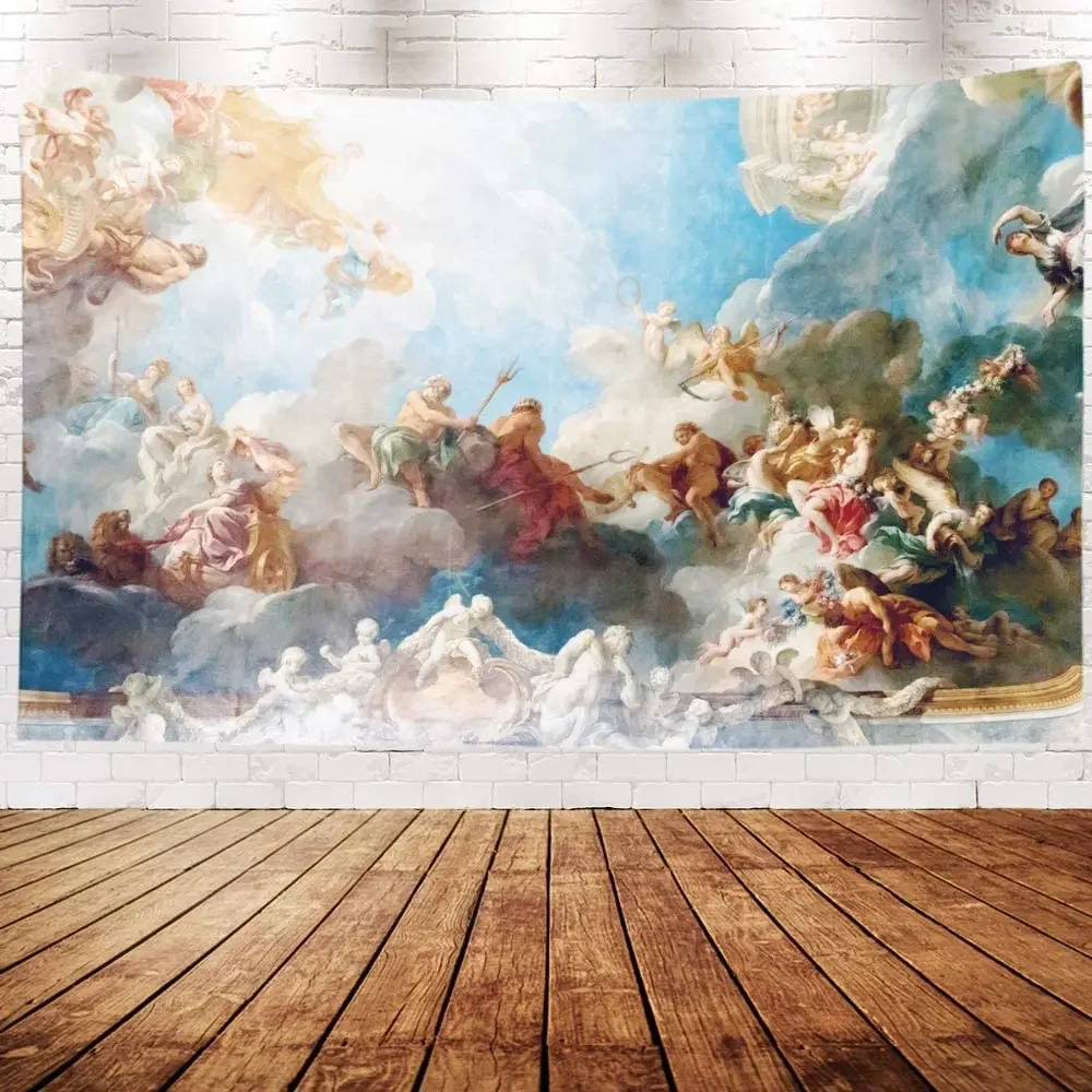 France April 18 Ceiling Painting In Hercules Room Of The Royal Chateau Versailles On 2015 For Bedroom Colorful Tapestrie