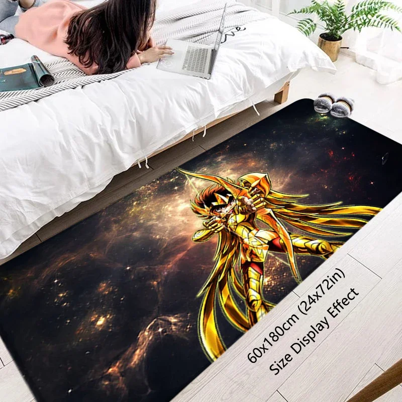 Entrance Doormat Fluffy Carpet Saint Seiya Living Room Rugs Foot Carpets Bathroom Rug Floor Mat Non-slip Hallway Mat Home Decor 3