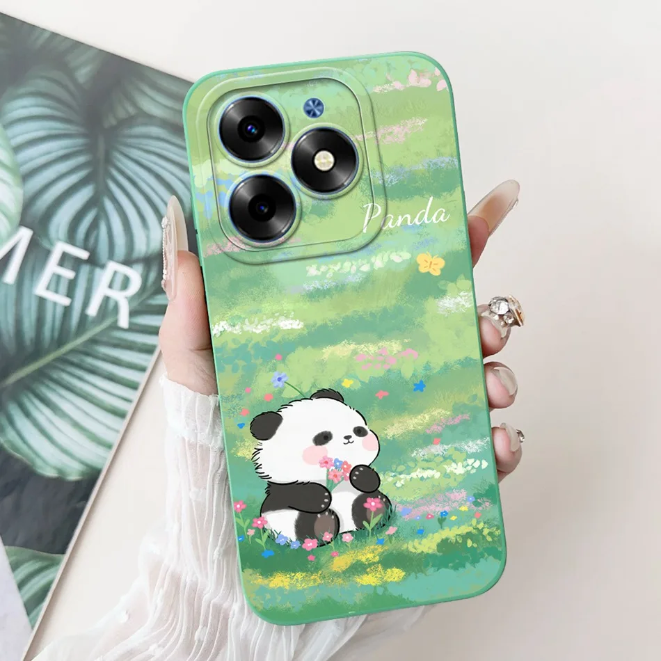 Cute Panda Rabbit Cartoon Soft Silicone Lens Protective Bumper Phone Case