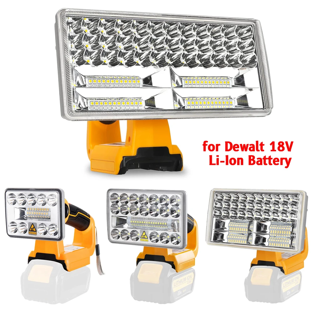 Led Light For Dewalt 18V Li-ion Battery Portable Spotlight Outdoor Work Fishing